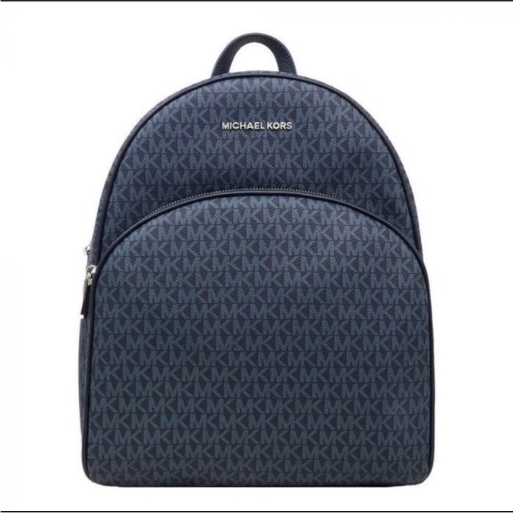 Michael Kors Abbey French Blue Ombre Medium Backpack Silvertone Hardware
